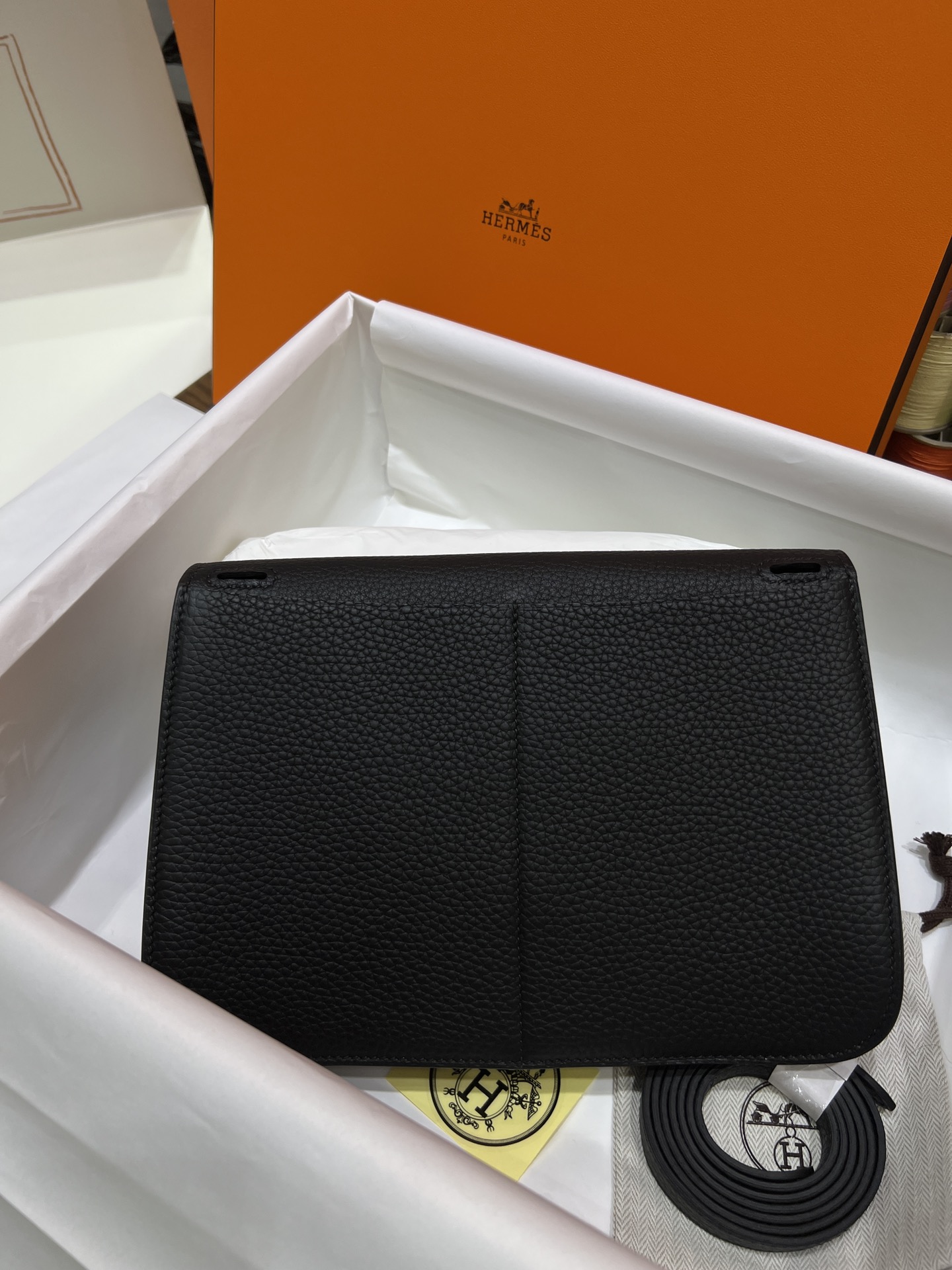 에르메스 할잔백25 블랙 금장